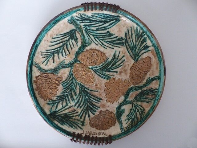 Signed Vallauris Jérôme Massier ceramic dish