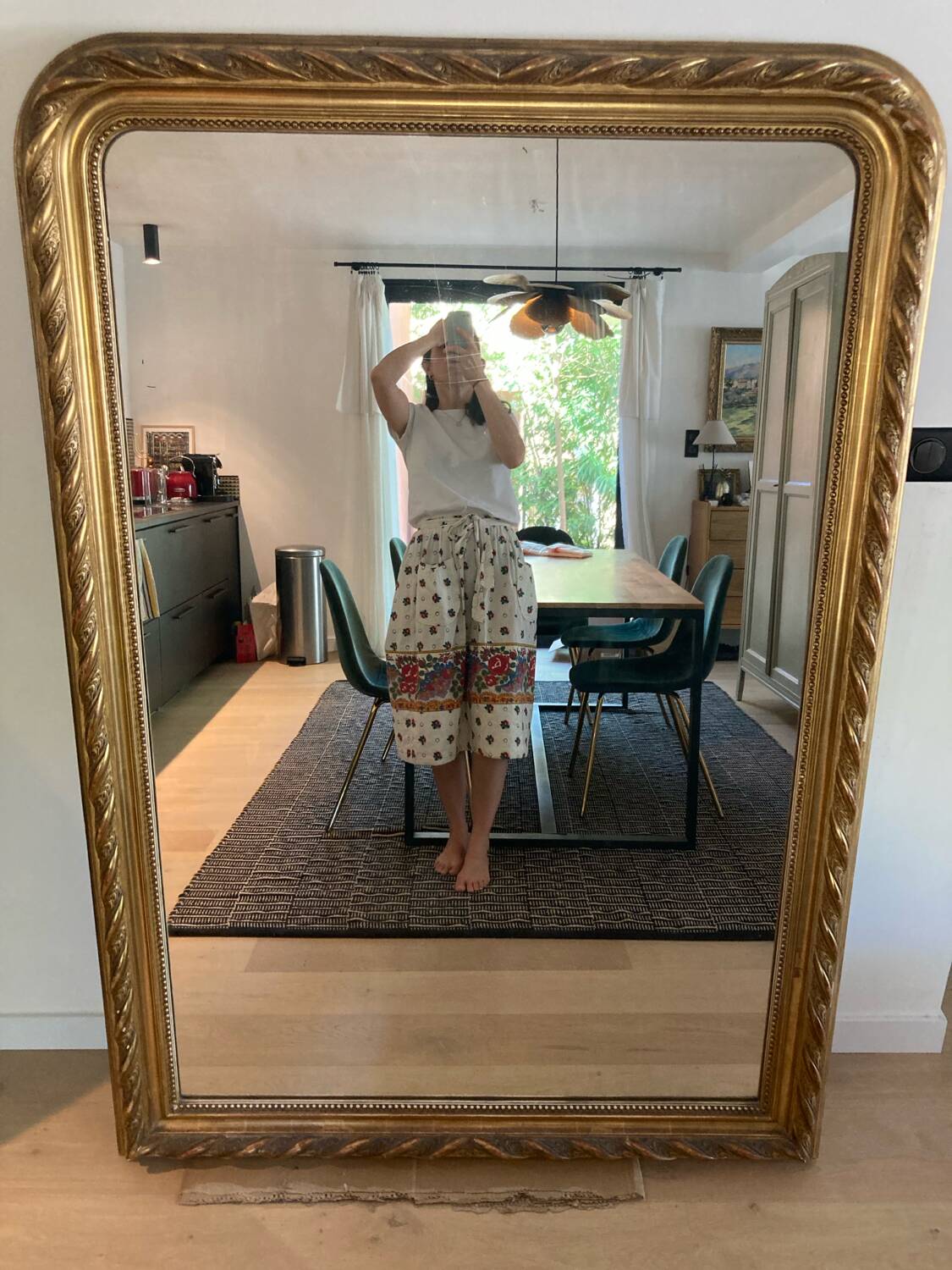 Large antique mirror