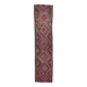 Burgundy Geometric Tribal Kilim Runner Rug, 80x342Cm