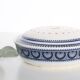 U&Cie Sarreguemines sponge holder, Terre de Fer, mid-19th century, French antique