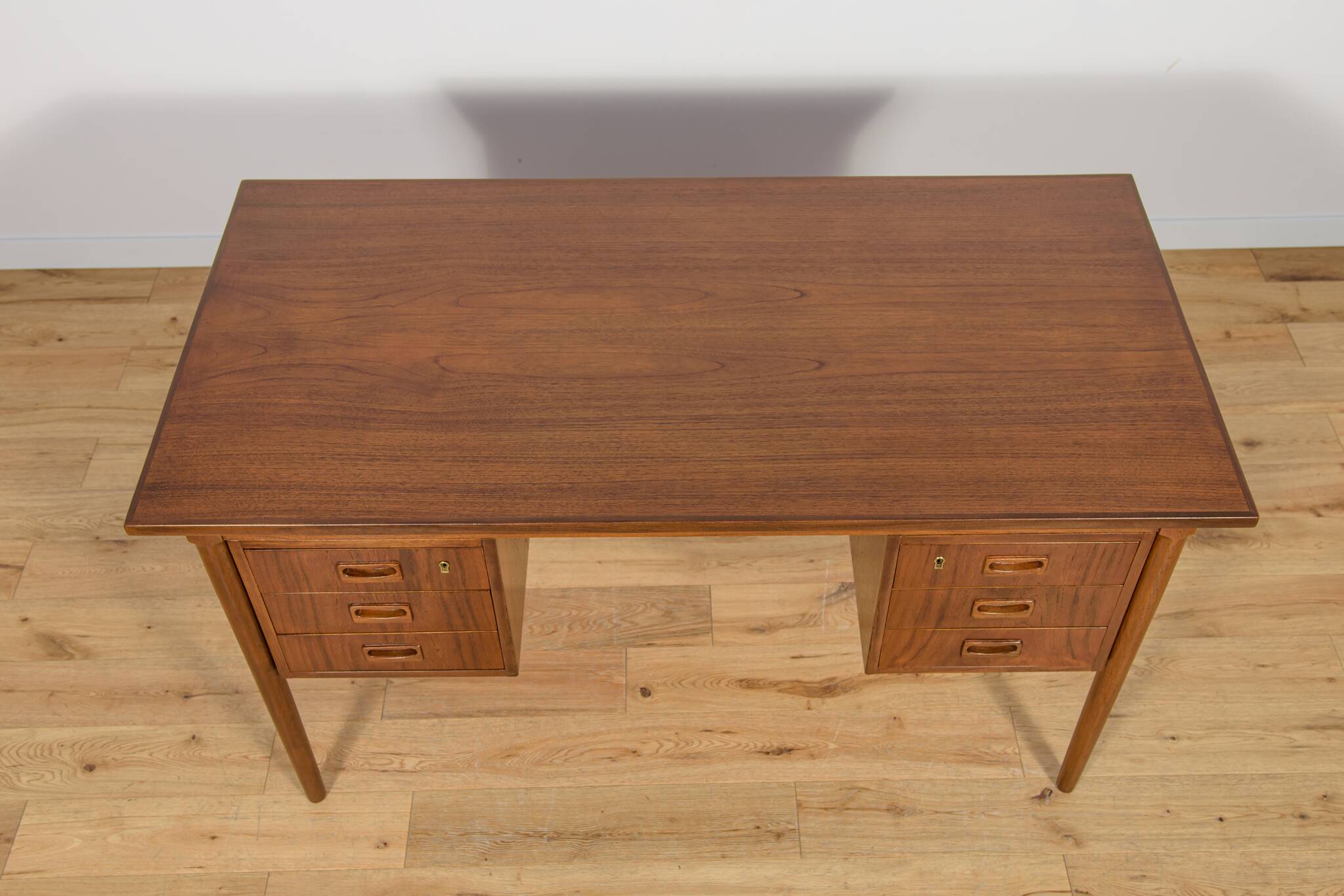 Mid-Century Freestanding Teak Desk, Denmark, 1960s
