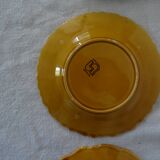 Dessert set salad bowl and 6 plates 541023 fruits barbotine sarreguemines