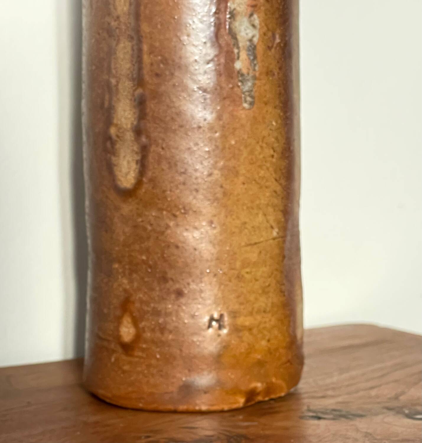 Antique stoneware bottle, 19th century.