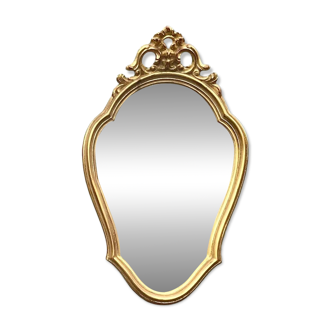 Deknudt Mirror - Vintage Rococo Mirror in Golden Resin - 1970s