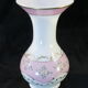 Vase pansu en opaline décor de fleurs emaillées NAPOLEON 3