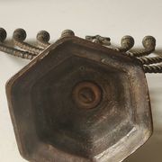 Large Menorah/Hebrew Chandelier with 8 branches. Star of David. Bronze.