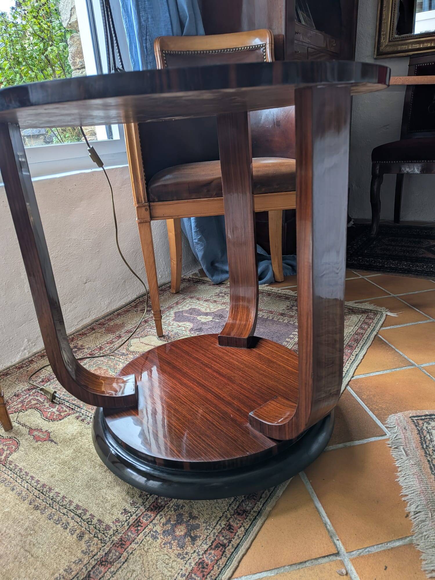 Art Deco Gueridon 1930 – Rosewood & Macassar Ebony Veneer