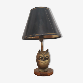 Lampe hibou en laiton des années 70