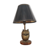 Owl lamp in brass of the 70s