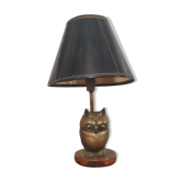 Lampe hibou en laiton des années 70