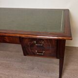 Very large Louis XVI style center minister desk in mahogany and fillets