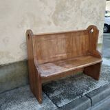 Banc d église en bois