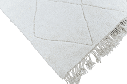 Large berber carpet blessed ouarain white diamonds 210x310cm