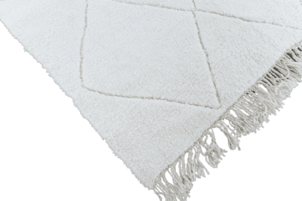 Tapis berbère béni ouarain losanges blancs 210x310cm