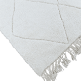 Large berber carpet blessed ouarain white diamonds 210x310cm