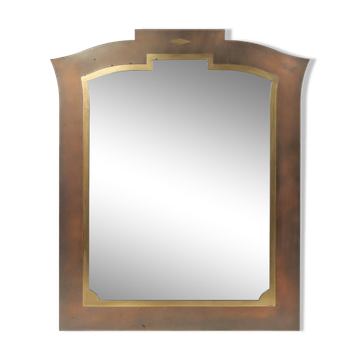Sophisticated Belgo Chrome graphical mirror, Belgium ca. 1980