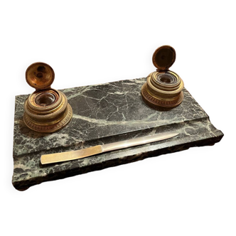 Double inkwell - empire - trinket / decorative object