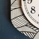 Vintage silent wall clock pendulum 60s "Silvoz black and white"