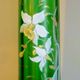 Vase with daffodils in blown glass, enameled, gilded, Legras Montjoye workshops, art nouveau