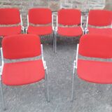 Set of 6 DSC 106 chairs by Giancarlo Piretti for Castelli