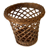 Wicker paper bin