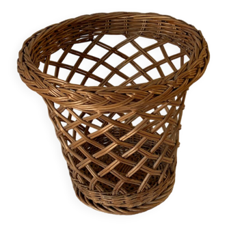 Wicker paper bin