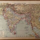 Lithograph engraving on India from 1897