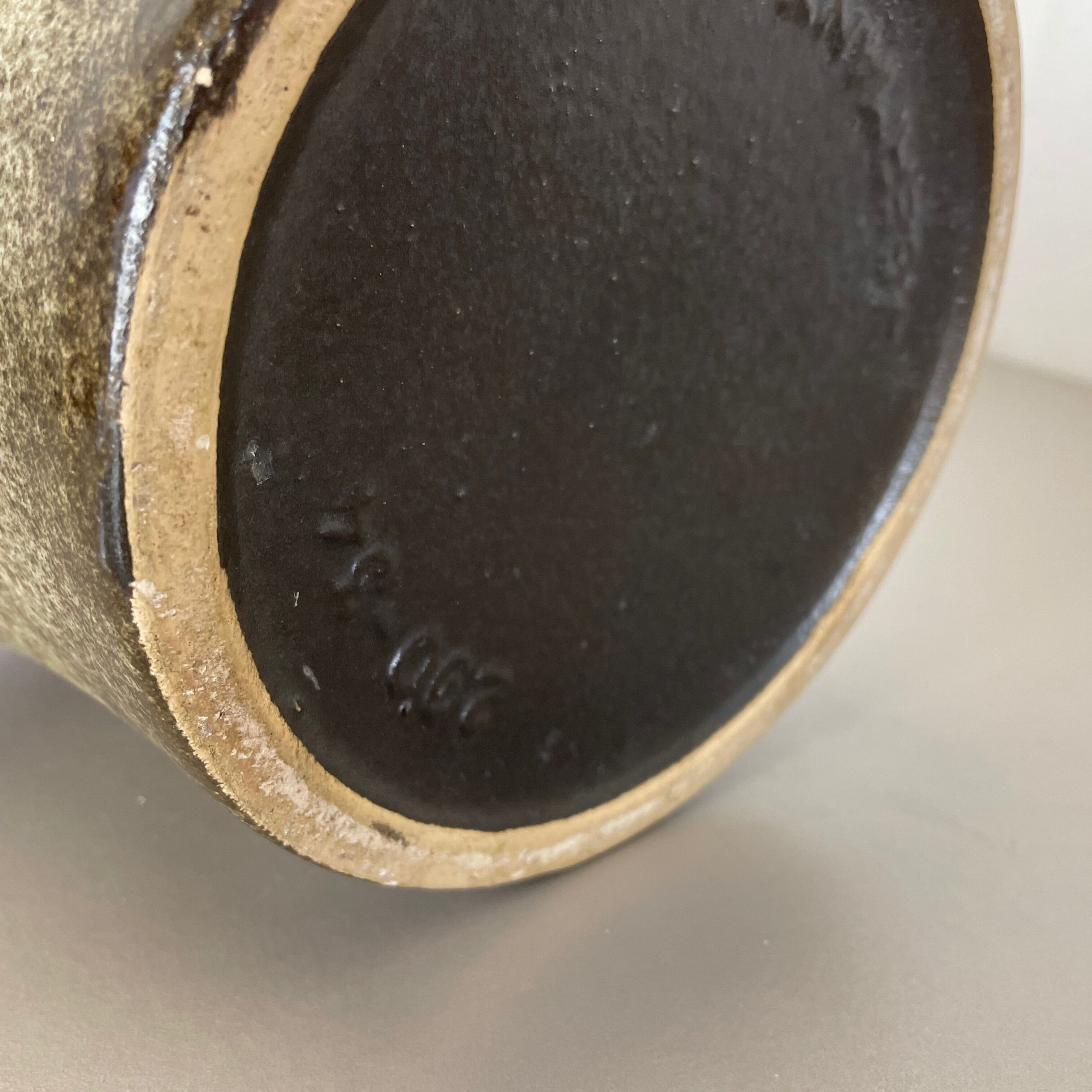 Pottery fat lava multi-color floor vase made by Scheurich, 1970s