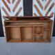 Old compartmentalized wooden box crate