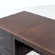 Canaan desk in wood and leather by Marcel Breuer for Gavina, Italy 1950s.
