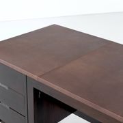Canaan desk in wood and leather by Marcel Breuer for Gavina, Italy 1950s.