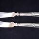 Set of 2 silver-plated and stainless steel Nogent serving knives
