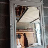 Old beveled trumeau mirror 105x73cm