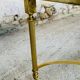 Table basse mid-century en marbre vert et laiton, 1960s
