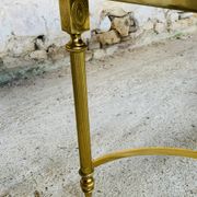 Mid-century coffee table in green marble and brass, 1960s