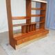 Vintage mid century library in teak used as wall unit shelf, room divider, media store