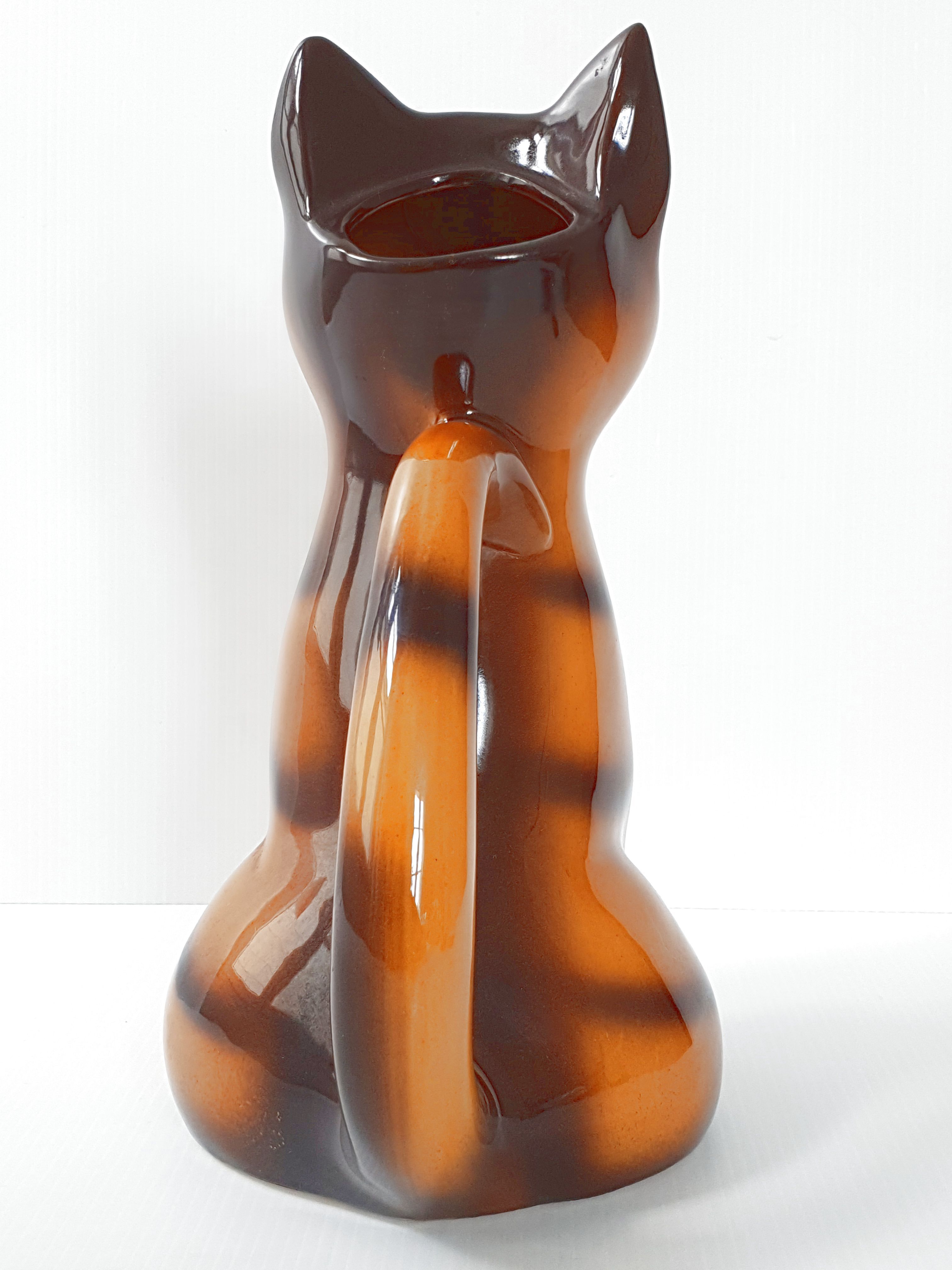 Vintage ceramic cat pitcher  1960