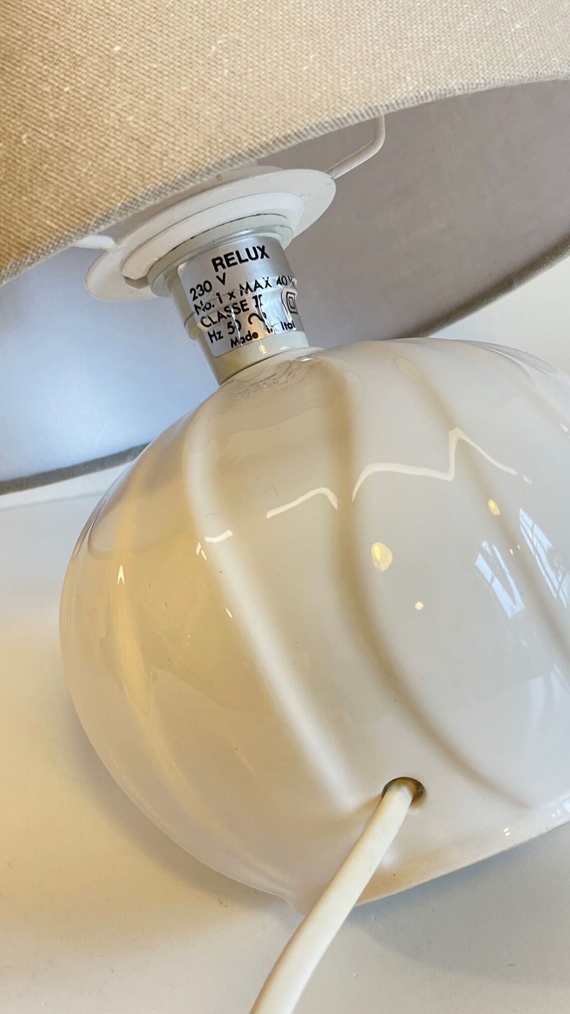 Lamp ball by relux italian ceramic vintage