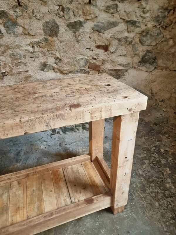 Table console établi français ancien, vers 1900