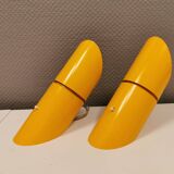 Wall/table lamps, model Phister in yellow colour, designed by Hans Due for Fog & Mørup Denmark