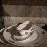 Full table service Porcelain Limoges SD from 1930.  74 pieces total