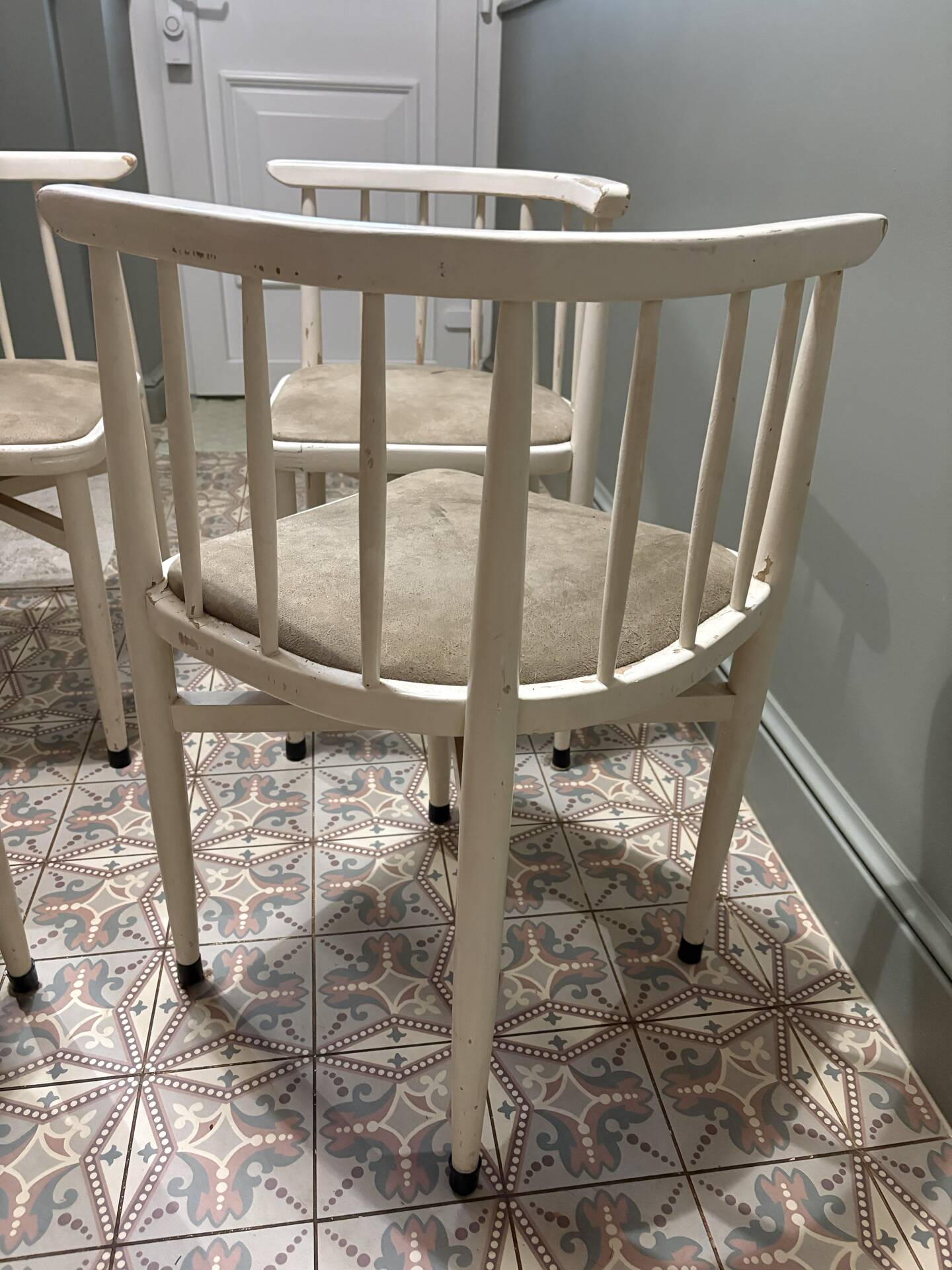 Set of 4 stackable Thonet chairs vintage 60s/70s