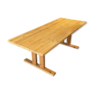 Table à manger vintage pin pinède 70s