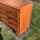 1950 vintage chest of drawers in gilded oak