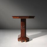 Art Deco carved oak Side Table, Belgium ca. 1920