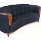 1930s Art Deco Curved Banana Sofa