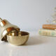 Brass pear-shaped box