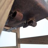 Set of 5 Spanish Leather and Oak Chairs