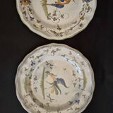 2 plates Signed Martres Tolosane Bird