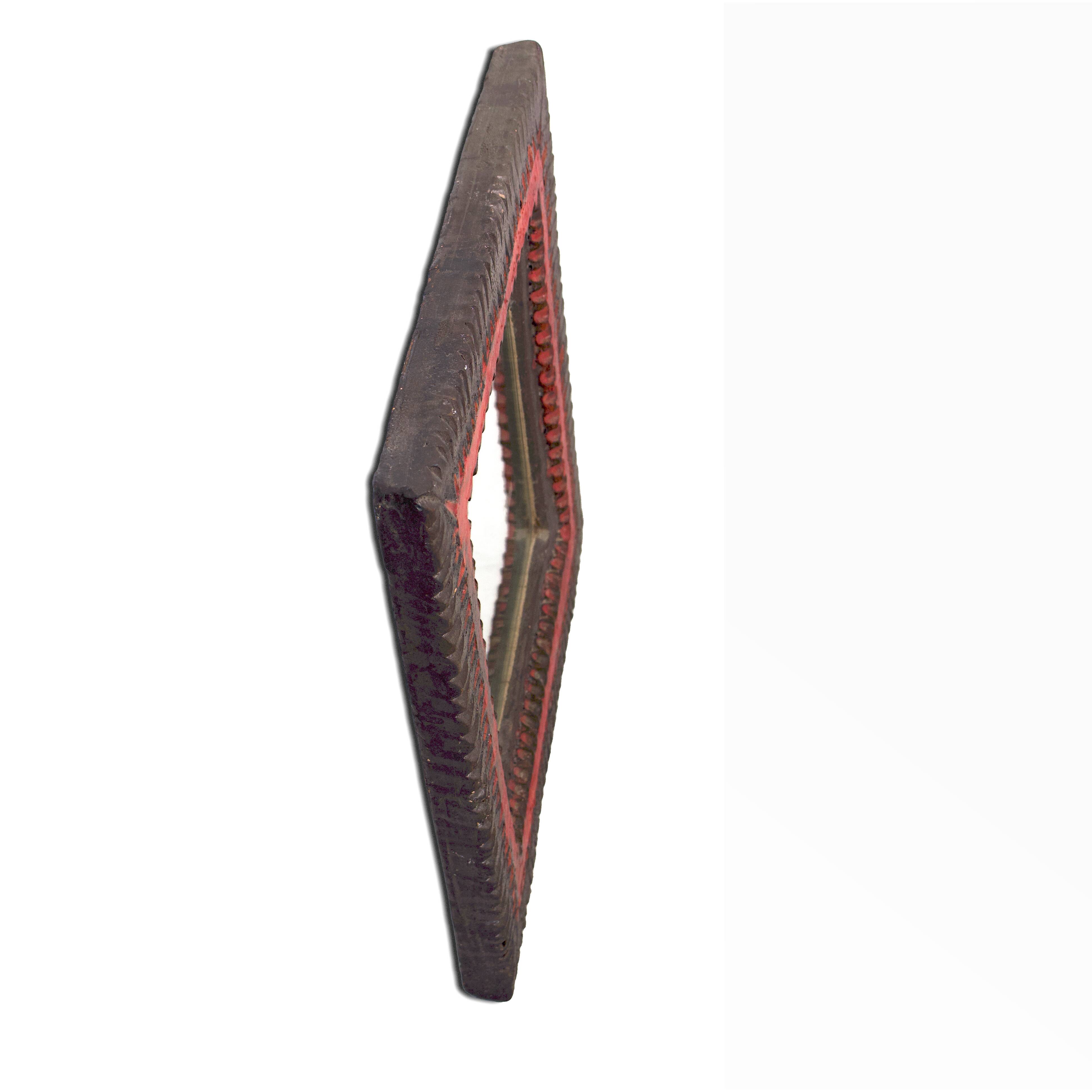 Large format ceramic wall mirror